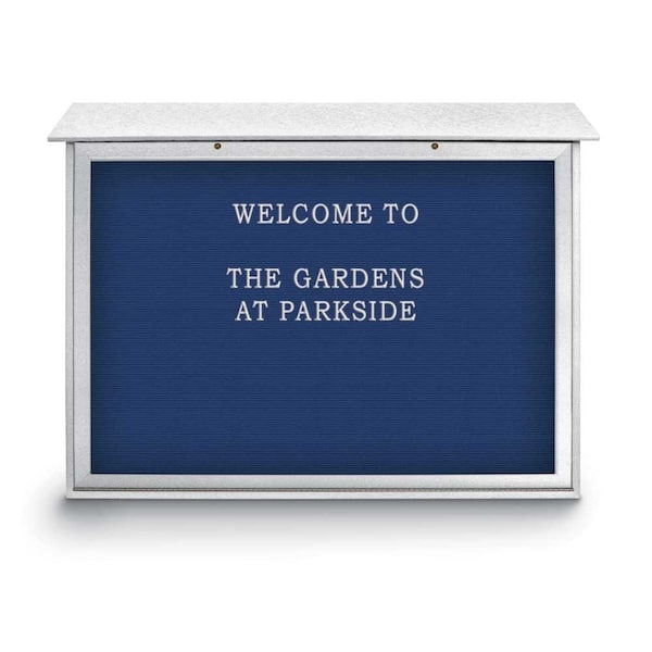 Outdoor Enclosed Combo Board, 48"x36", Black Frame/Burgundy & Amethyst